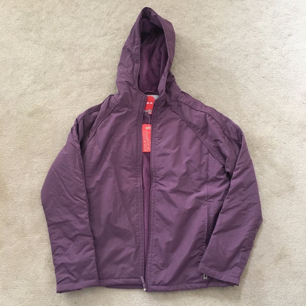 NWT Purple Waterproof Fleece Lined Jacket Comfy